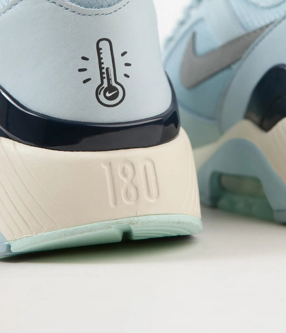 Nike Air Max 180 Shoes - Ocean Bliss / Metallic Silver - Igloo