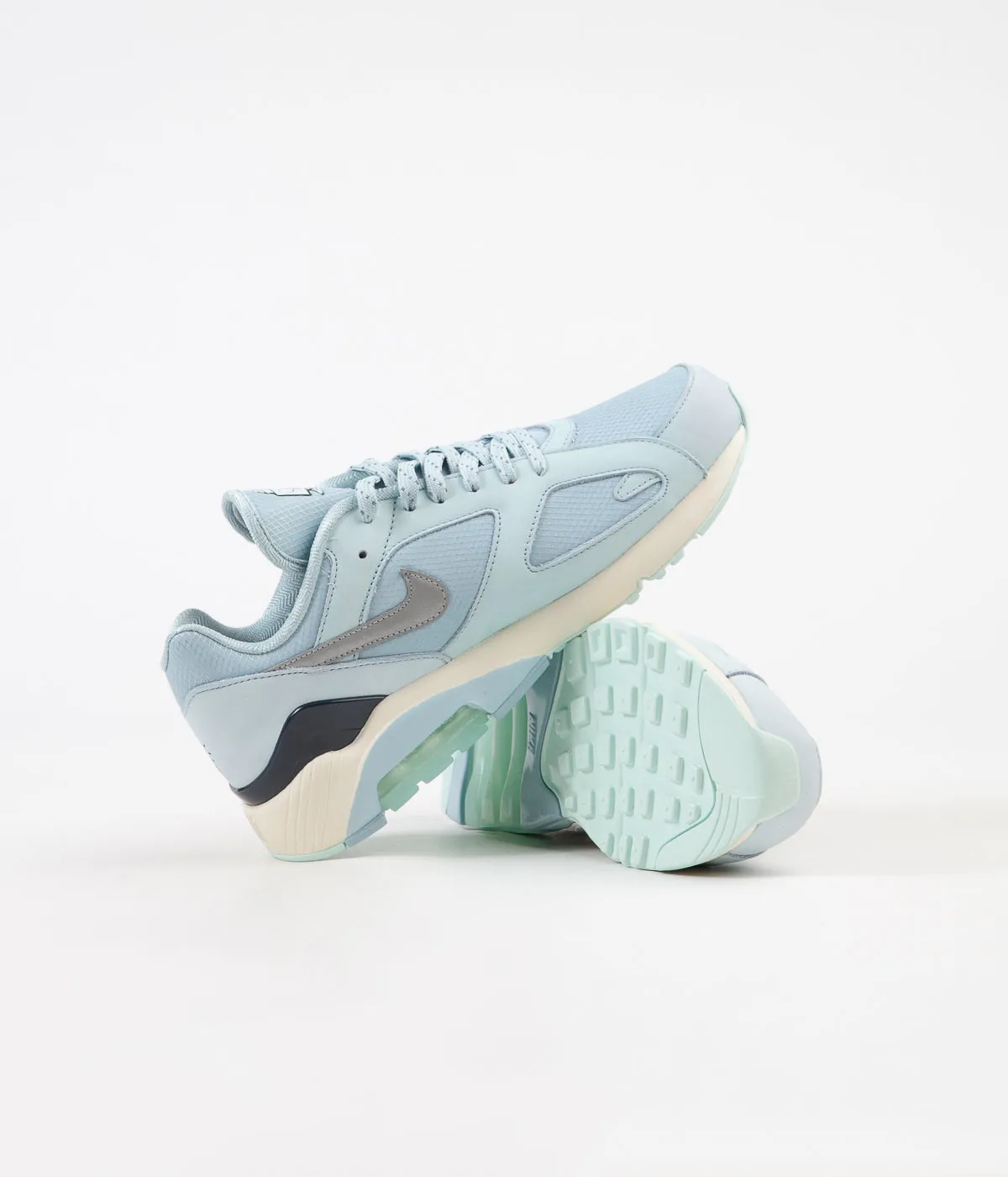 Nike Air Max 180 Shoes - Ocean Bliss / Metallic Silver - Igloo