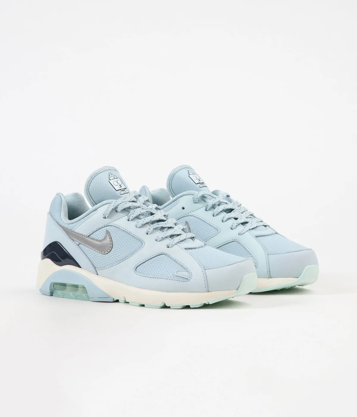 Nike Air Max 180 Shoes - Ocean Bliss / Metallic Silver - Igloo