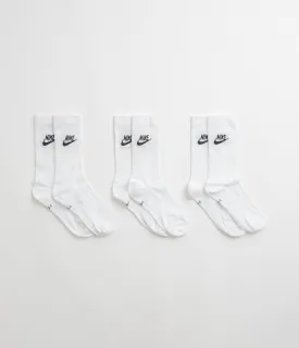 Nike Everyday Essential Crew Socks (3 Pair) - White / Black / Black