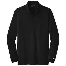 Nike Men's Black Long Sleeve Dri-FIT Stretch Tech Polo