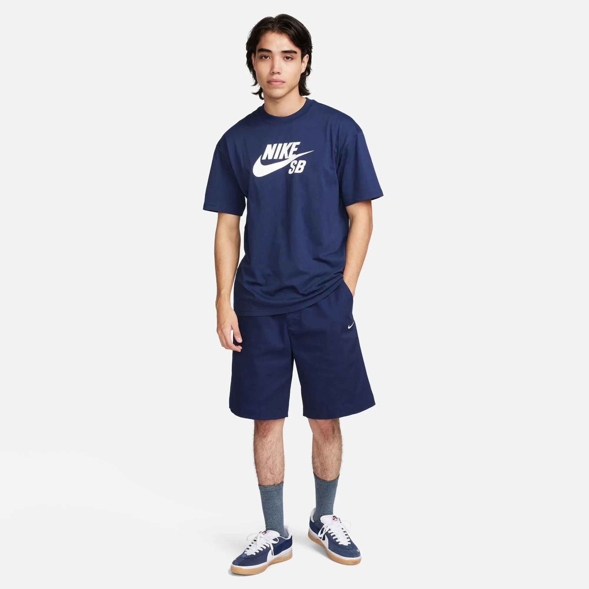 Nike SB Large Icon Logo T-shirt - Midnight Navy