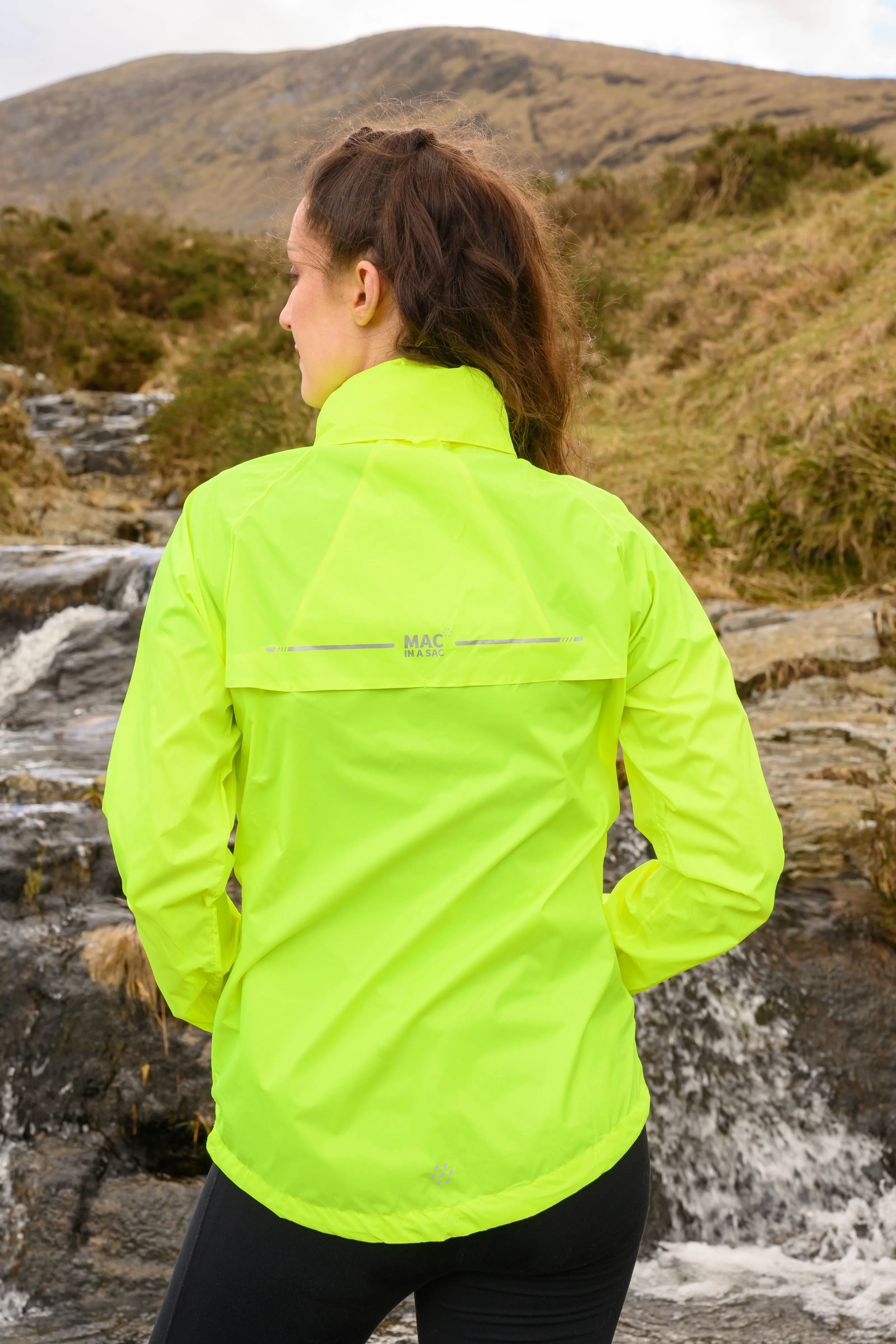 Origin Packable Waterproof Jacket - Neon Yellow Tonal Zip
