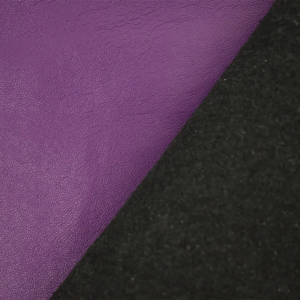 Purple Famous Maker Solid Recycled Leather and Polyurethane Blend Fabric