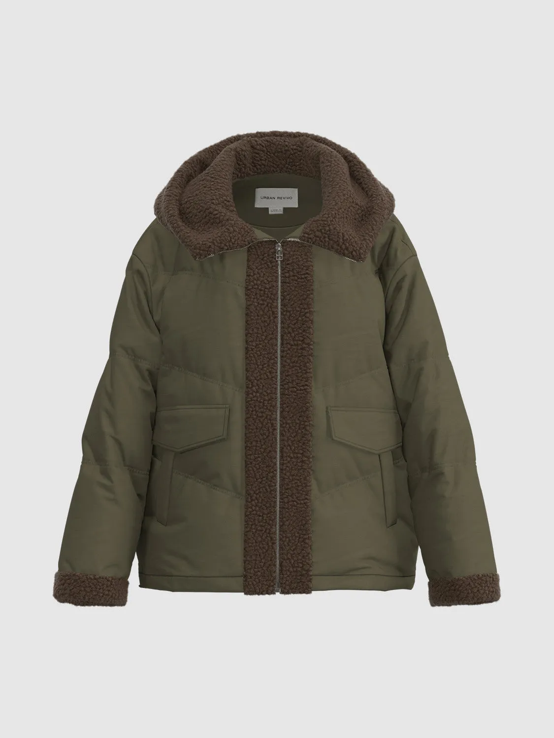 Quilted Down Puffer Shearling Jackets