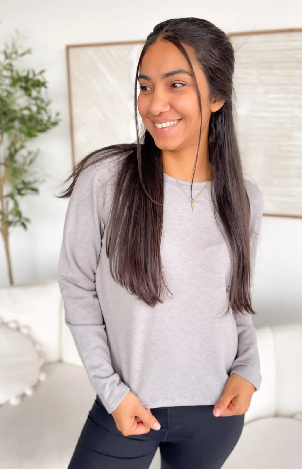 Raelyn Grey Lounge Top