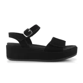 REMONTE PLATFORM ANKLE STRAP SANDAL BLACK - WOMENS