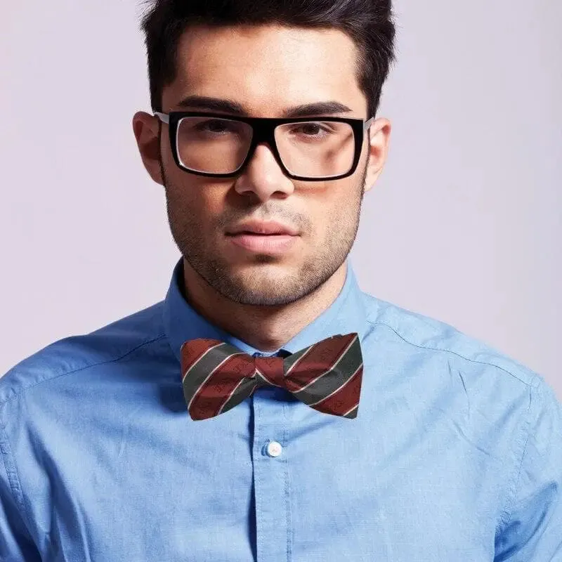 Sale! TKE Red and Gray Striped Bow Tie