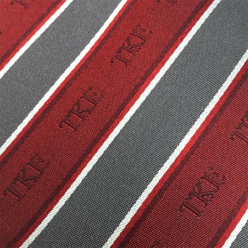 Sale! TKE Red and Gray Striped Bow Tie