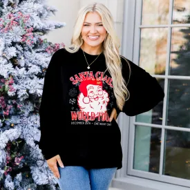 Santa's World Tour Pullover, Black