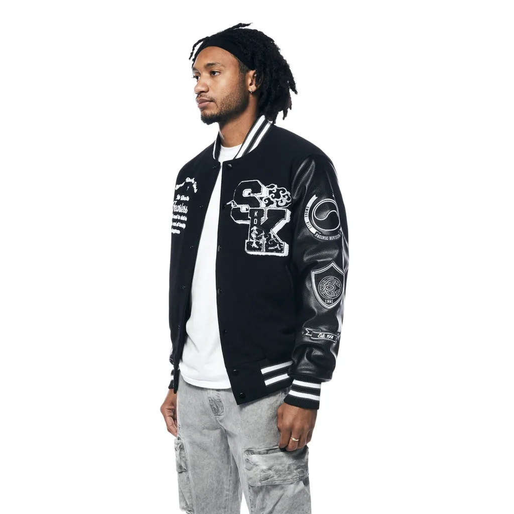 Seoul Varsity Jacket - Black