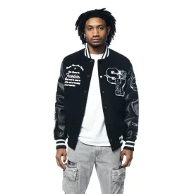 Seoul Varsity Jacket - Black