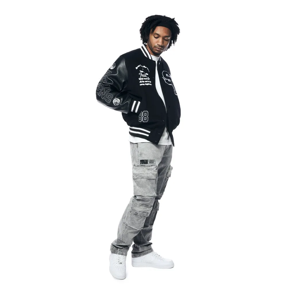 Seoul Varsity Jacket - Black