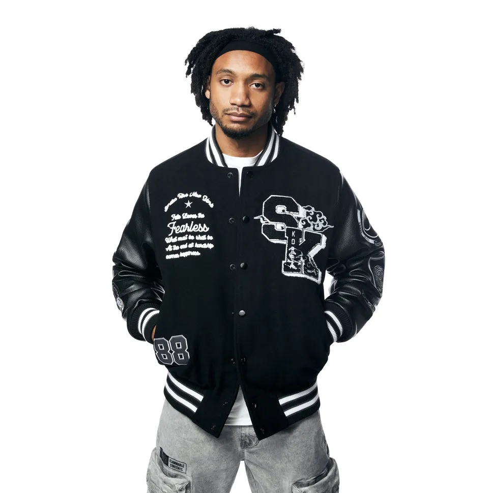 Seoul Varsity Jacket - Black