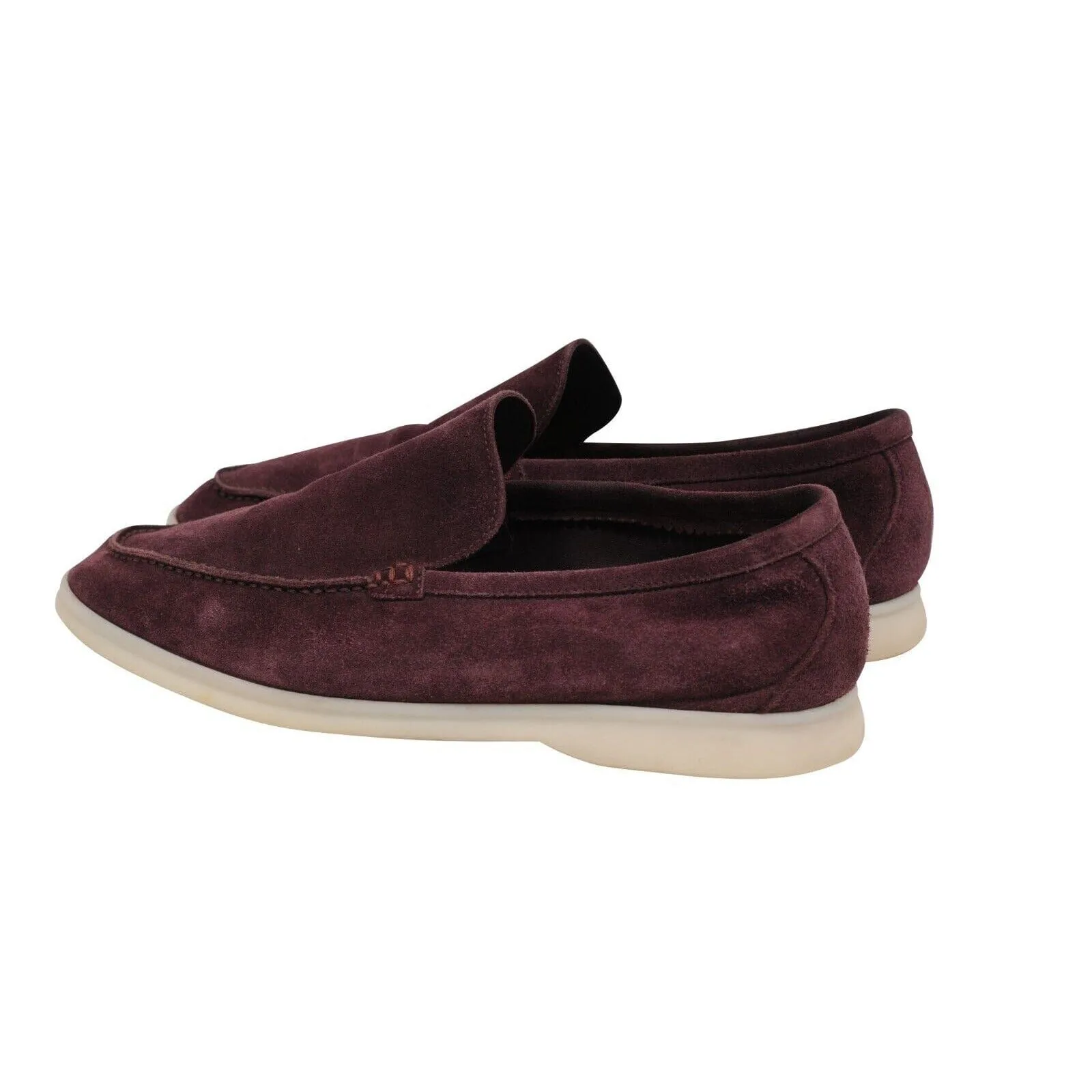 Summer Walk Burgundy Red Suede Slip On Loafer