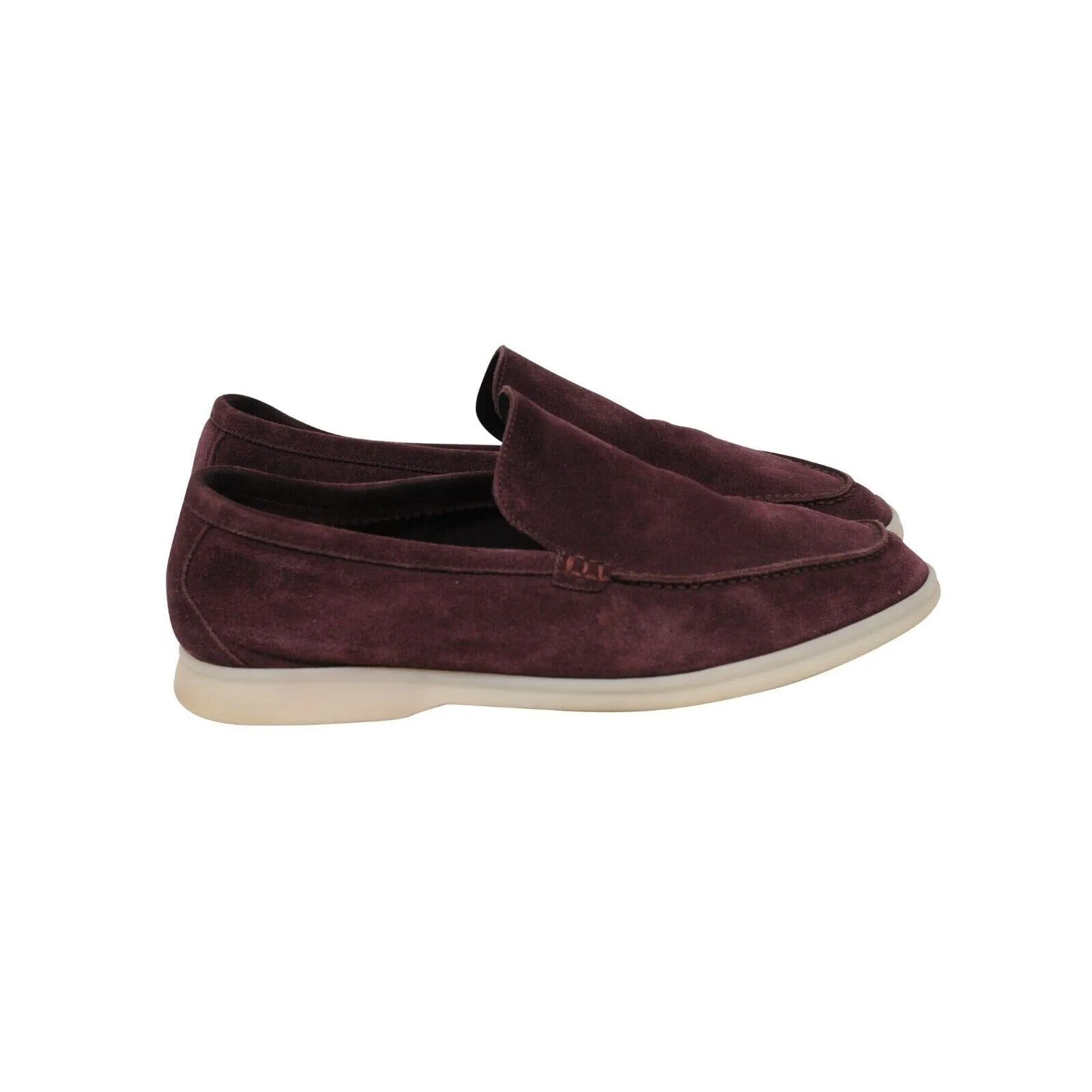 Summer Walk Burgundy Red Suede Slip On Loafer