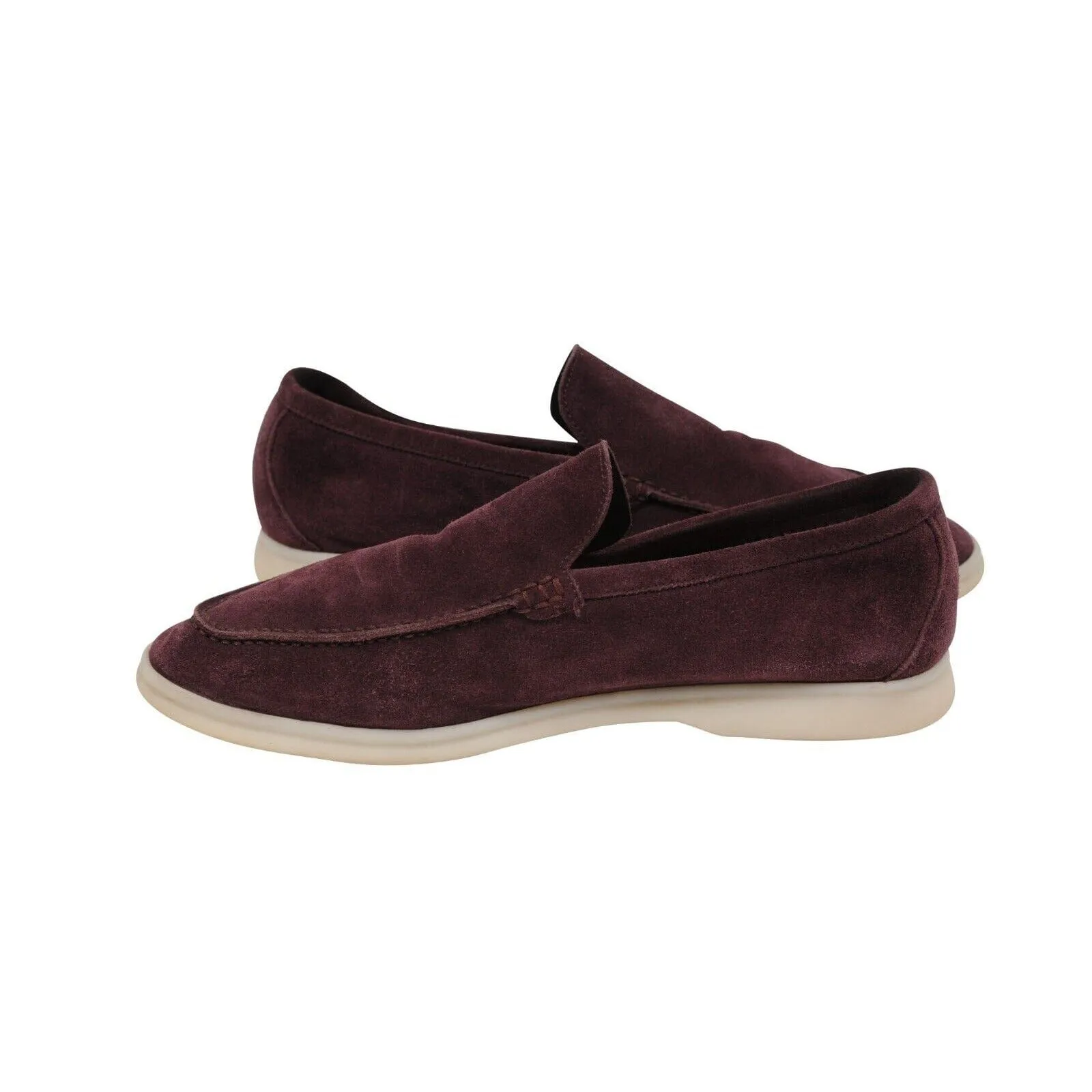 Summer Walk Burgundy Red Suede Slip On Loafer