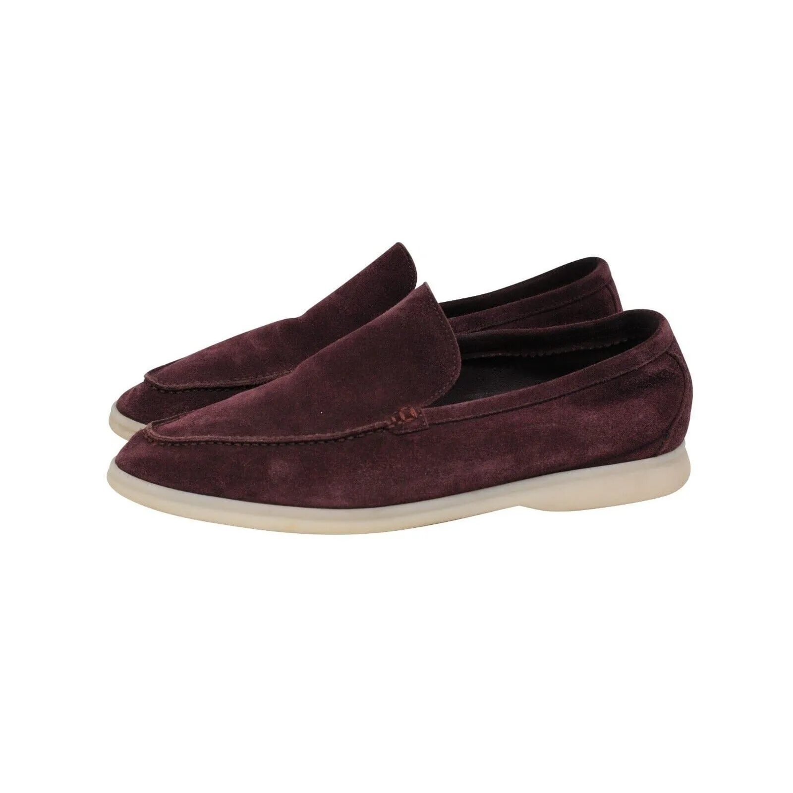 Summer Walk Burgundy Red Suede Slip On Loafer