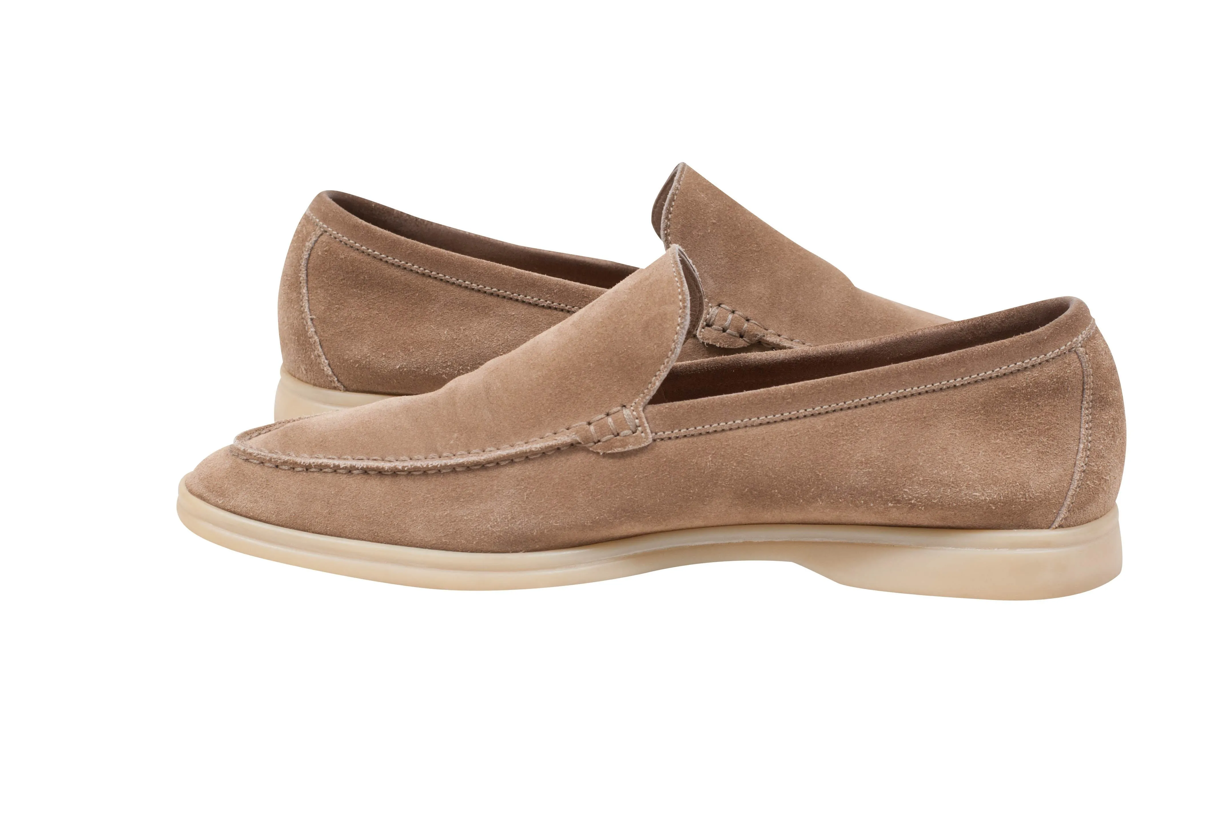 Tan Suede Summer Walk Slip Ons