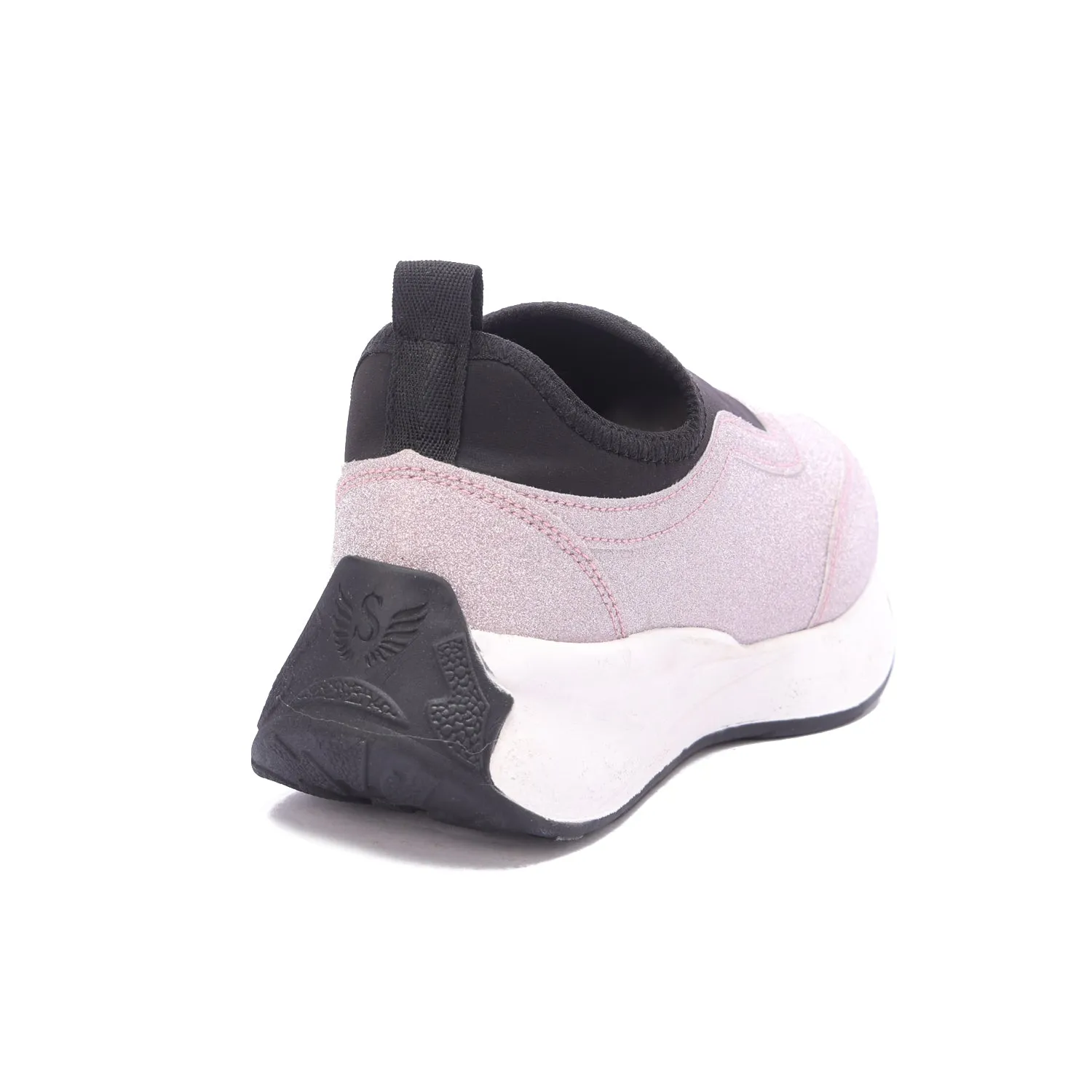 Textured Slip-On Thick Sole Shoe-Pink
