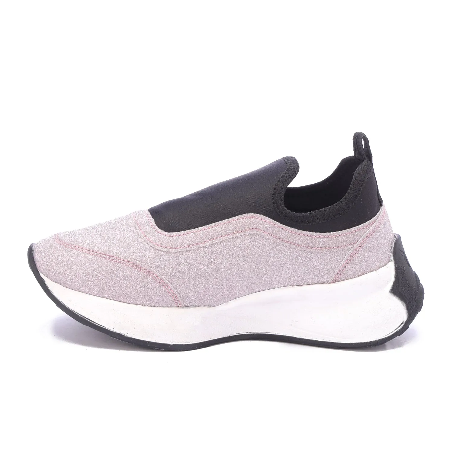 Textured Slip-On Thick Sole Shoe-Pink