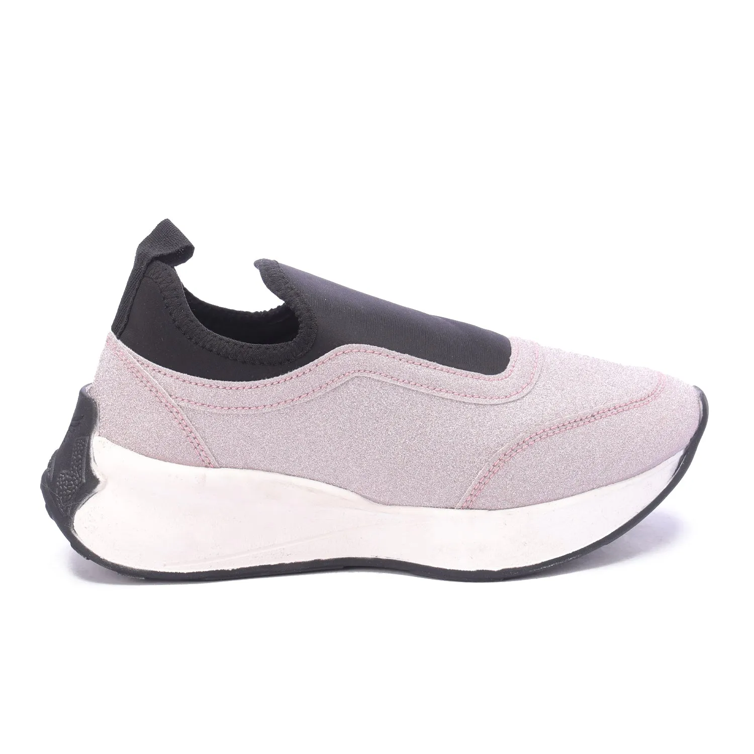 Textured Slip-On Thick Sole Shoe-Pink