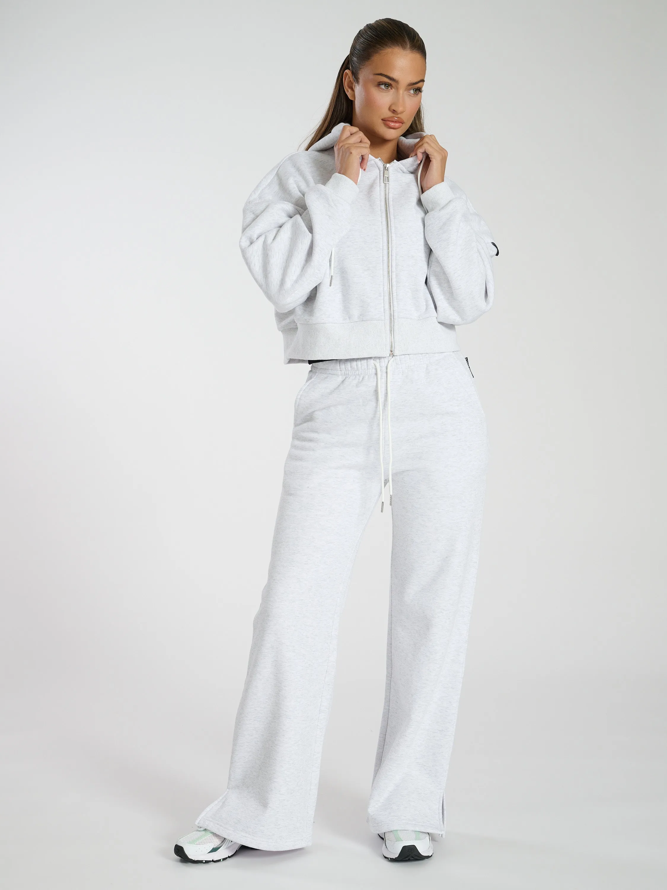 The 'Off Duty' Wide Leg Joggers In Grey