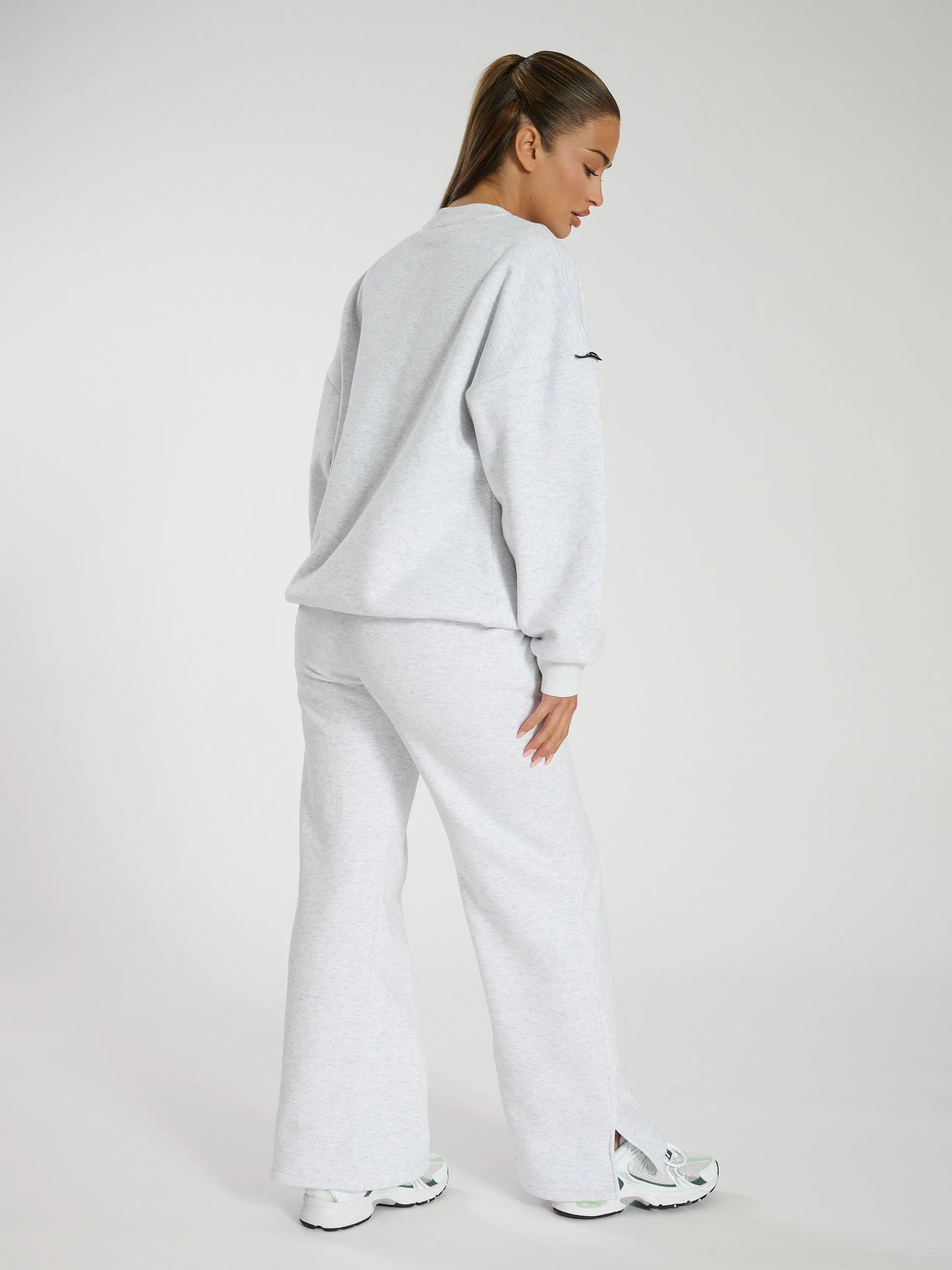The 'Off Duty' Wide Leg Joggers In Grey