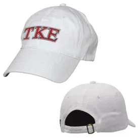 TKE White Greek Letter Adjustable Hat