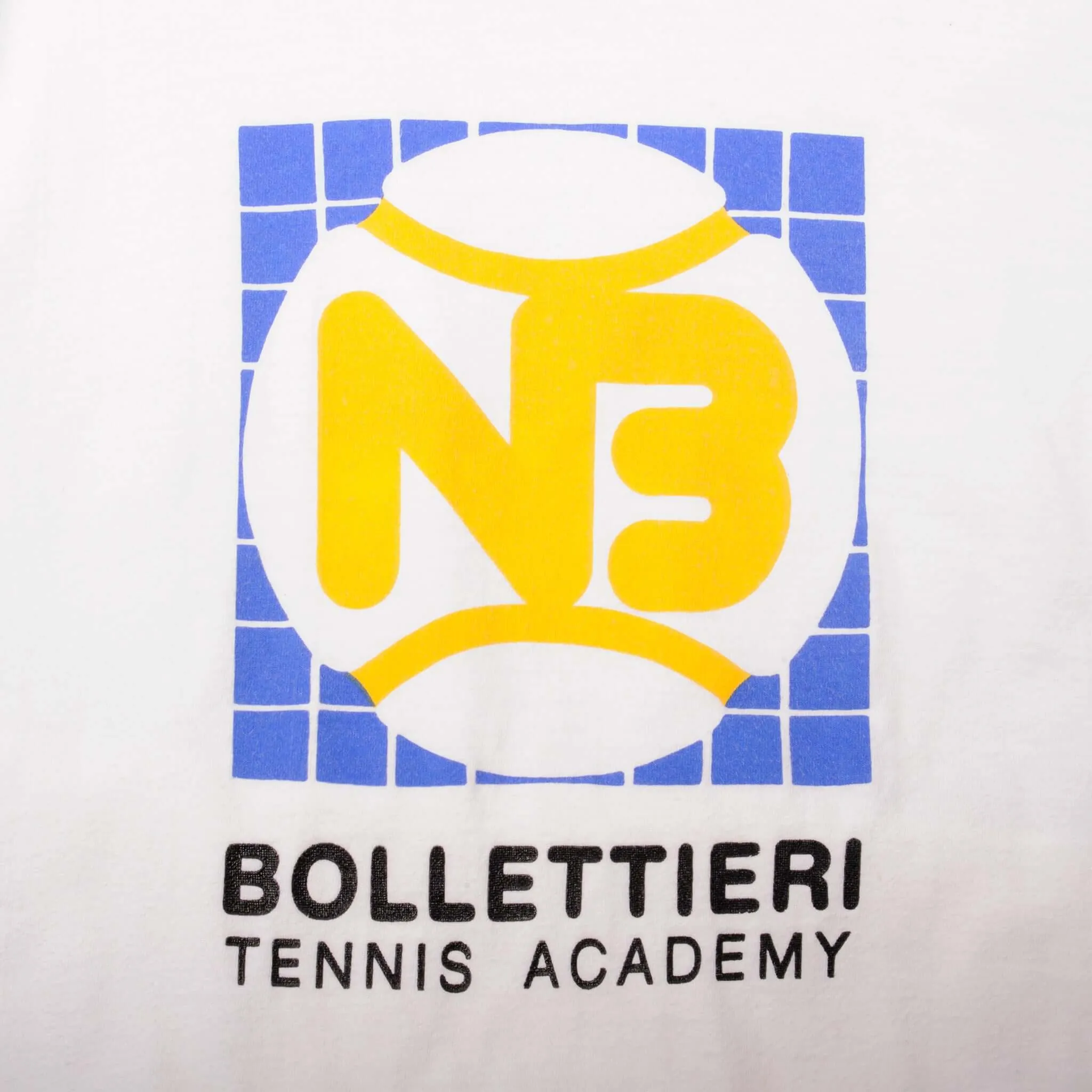 VINTAGE NIKE BOLLETTIERI TENNIS ACADEMY TEE SHIRT 1984-1987 MEDIUM MADE USA