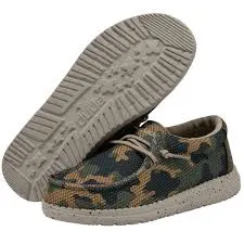 Wally Youth Sox Army Camo - Select Size - Hey Dudes - Boys