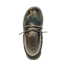 Wally Youth Sox Army Camo - Select Size - Hey Dudes - Boys