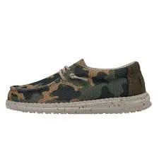 Wally Youth Sox Army Camo - Select Size - Hey Dudes - Boys