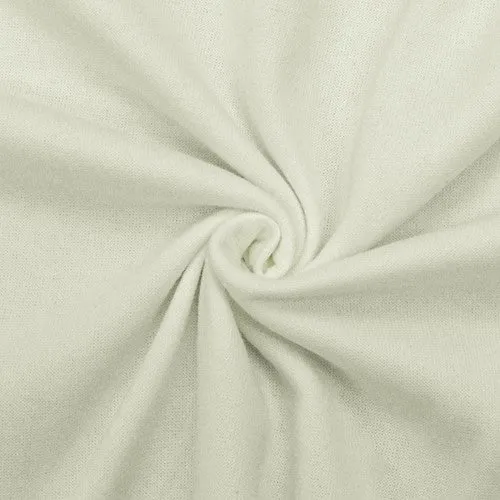 White PFD Velour Stretch Knit Fabric