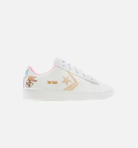 X Space Jam Pro Leather Preschool Lifestyle Shoe - White/Tan
