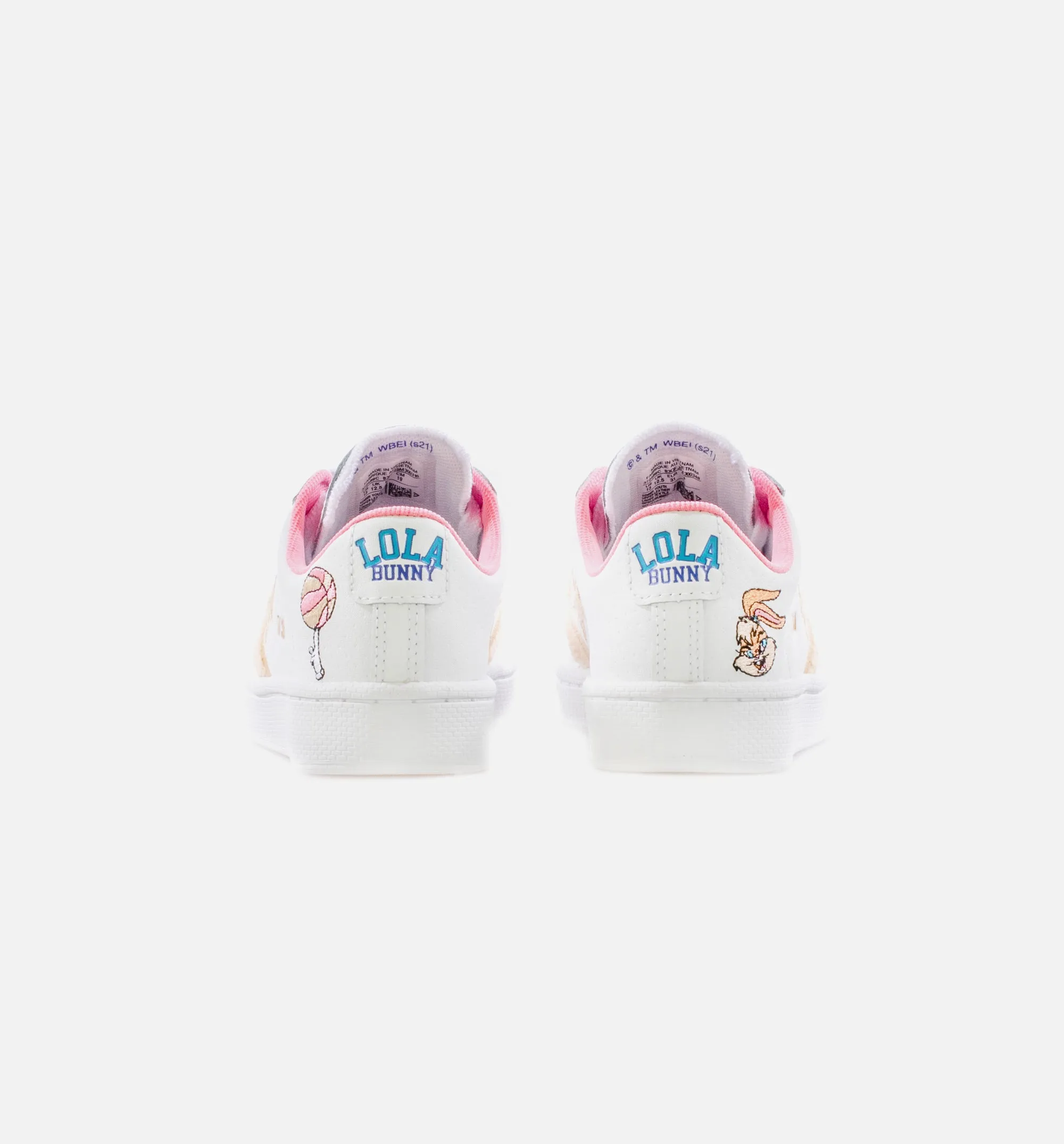 X Space Jam Pro Leather Preschool Lifestyle Shoe - White/Tan